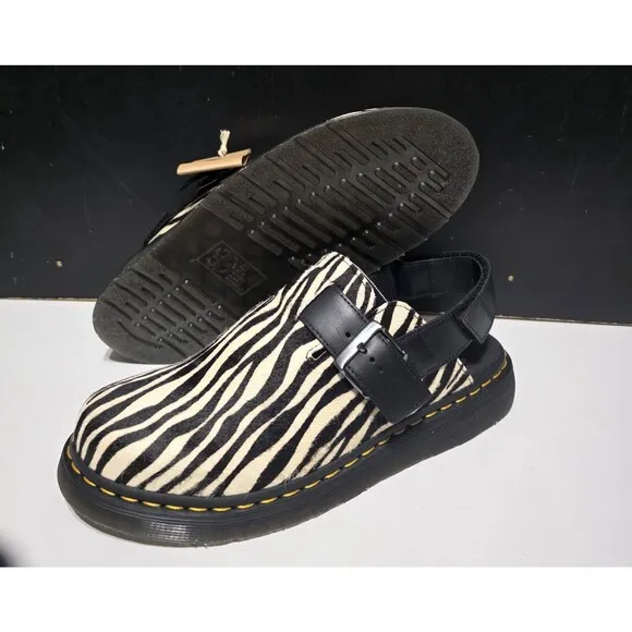 Dr. Martens Jorge II Animal Hair-On Leather Slingback Zebra Doc Martens M10 W11