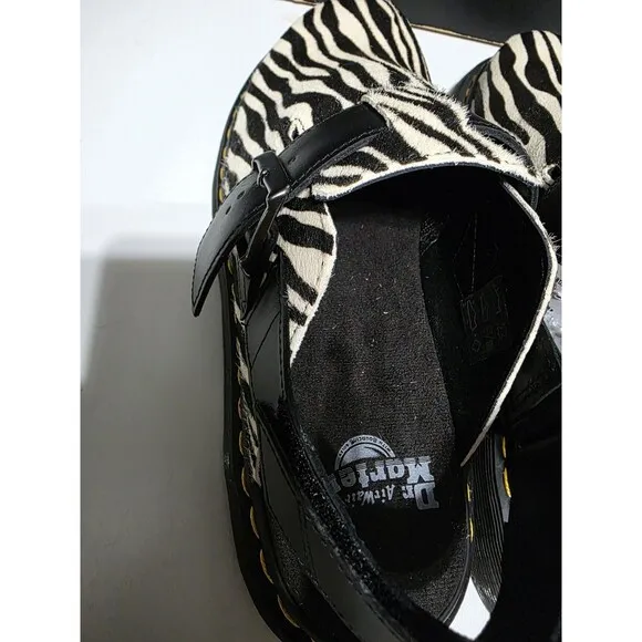 Dr. Martens Jorge II Animal Hair-On Leather Slingback Zebra Doc Martens M10 W11
