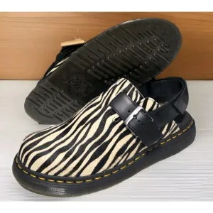 Dr. Martens Jorge II Animal Hair-On Leather Slingback Zebra Doc Martens M10 W11