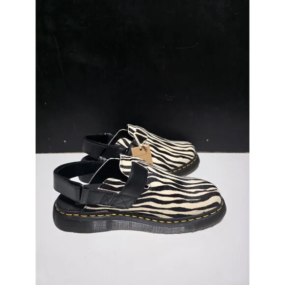 Dr. Martens Jorge II Animal Hair-On Leather Slingback Zebra Doc Martens M10 W11