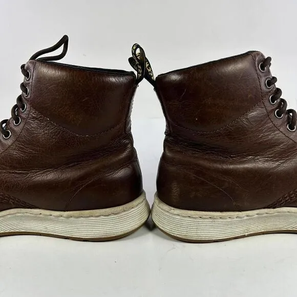 Dr. Martens Men's Doc Rigal Cordura Boots US 9 Brown Leather Lace-Up Air Wair