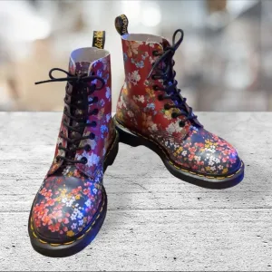 Dr Martens Pascal Floral Mashup Boots Size 6