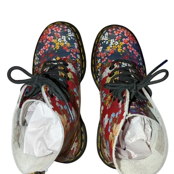Dr Martens Pascal Floral Mashup Boots Size 6