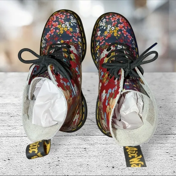 Dr Martens Pascal Floral Mashup Boots Size 6