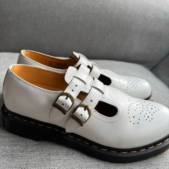 Dr. Martens Smooth Leather Mary Jane Shoes Boho White 8065 Smooth Leather Sz 10