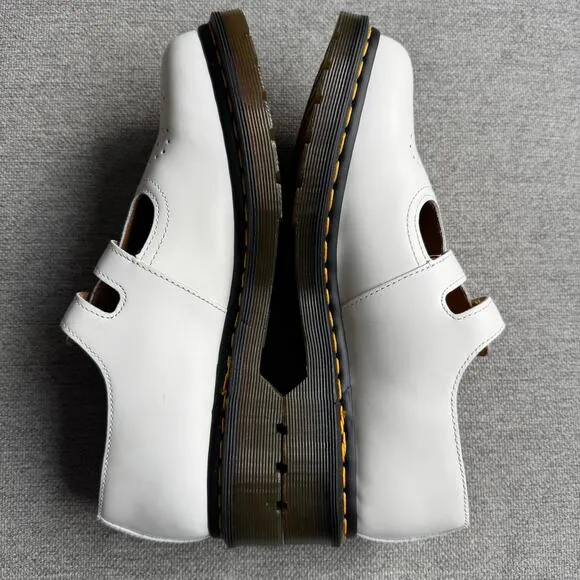 Dr. Martens Smooth Leather Mary Jane Shoes Boho White 8065 Smooth Leather Sz 10