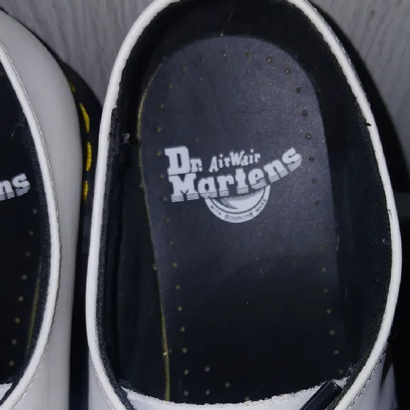 Dr Martens White Shoes with Sun and Moon Design