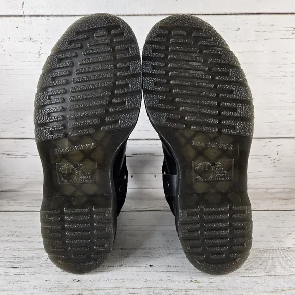 Dr. Martens Wincox Smooth Leather Buckle Moto Chelsea Black Boots Women's Size 8