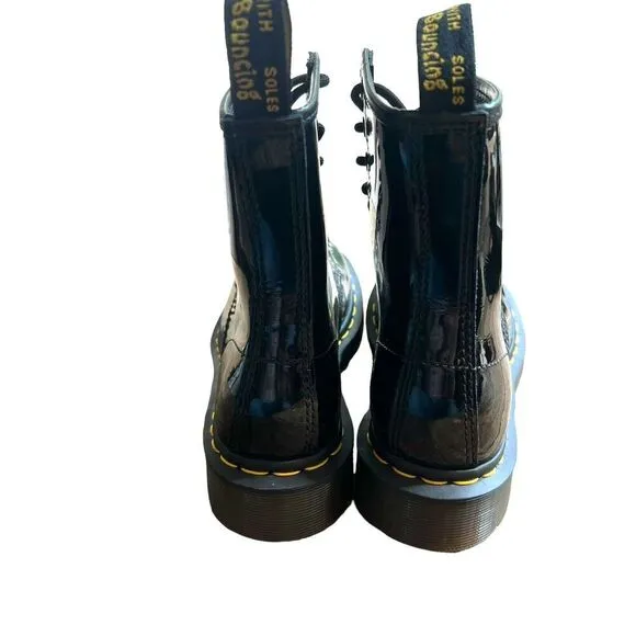 Dr. Martens Women’s 1460 8 Eye Patent Lamper Boots Size 5 Black Style 11821 Docs