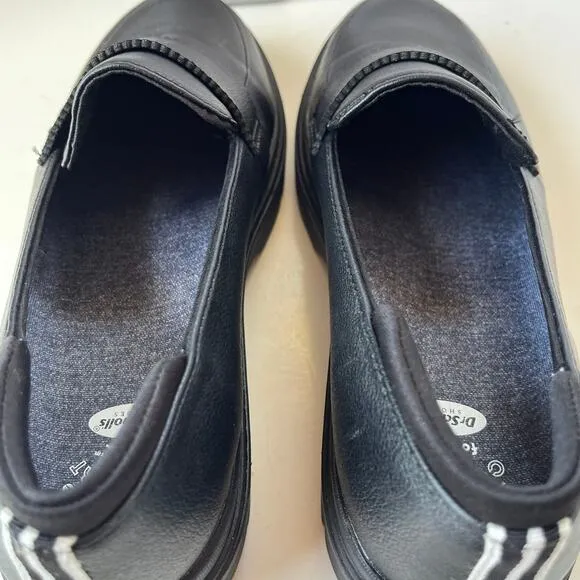 DR SCHOLL'S Check In Chunky Loafer Womens Shoes 8.5M Stripe Comfort Academia y2k