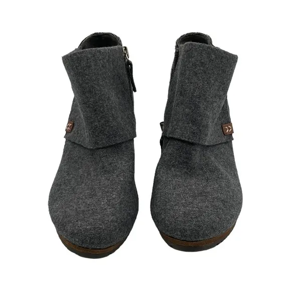 Dr Scholl's Create Gray Wedge Ankle Boots Size 6.5 Women's