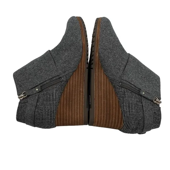 Dr Scholl's Create Gray Wedge Ankle Boots Size 6.5 Women's