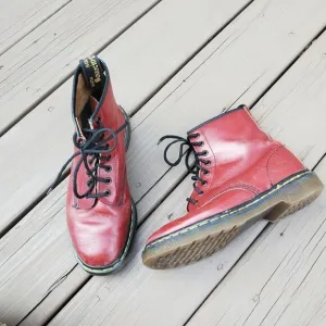 Dr Martens 1460 8 Eye Classic Cherry Red Oxblood Smooth Leather Combat Boots 8
