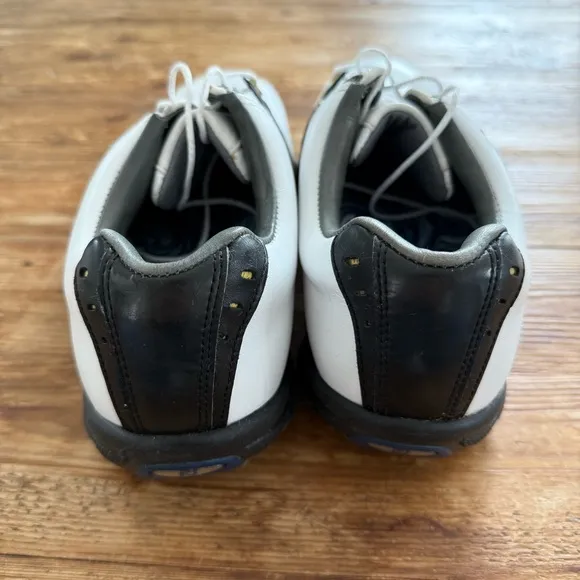 DRYJOYS E.C.L. leather System White and Black Golf Cleat Shoes Men’s 11.5 EUC