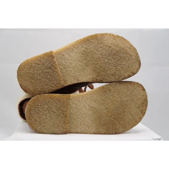 Duckfeet Unisex ARHUS Nut Brown Leather Sheep Wool Lined Crepe Sole Boots sz 39