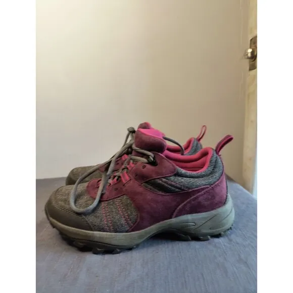 Duluth Trading Shoes Women 6.5 Gray Pink Waterproof Hiking Boots Walking