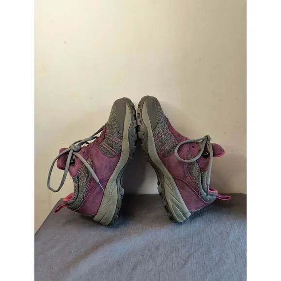 Duluth Trading Shoes Women 6.5 Gray Pink Waterproof Hiking Boots Walking