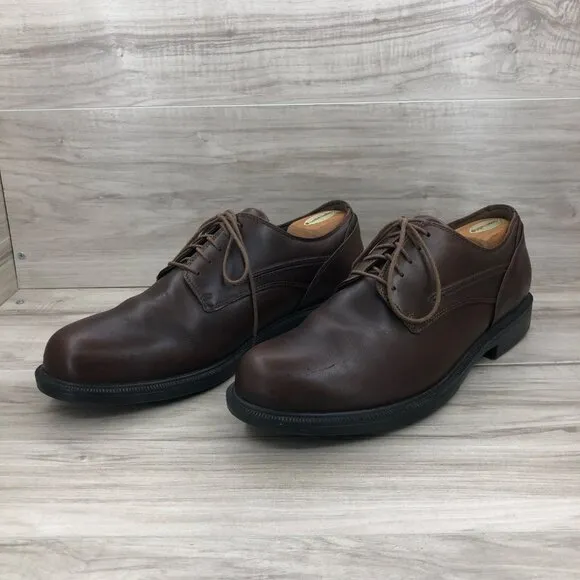 Dunham Oxford Shoes Mens 12 Burlington Brown Leather Waterproof
