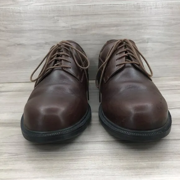 Dunham Oxford Shoes Mens 12 Burlington Brown Leather Waterproof