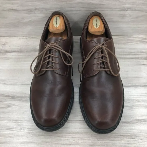 Dunham Oxford Shoes Mens 12 Burlington Brown Leather Waterproof