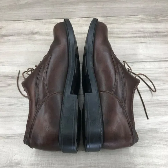 Dunham Oxford Shoes Mens 12 Burlington Brown Leather Waterproof