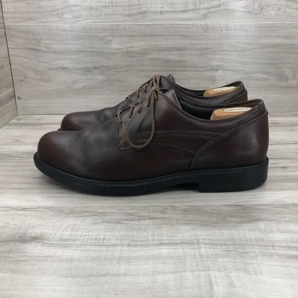 Dunham Oxford Shoes Mens 12 Burlington Brown Leather Waterproof
