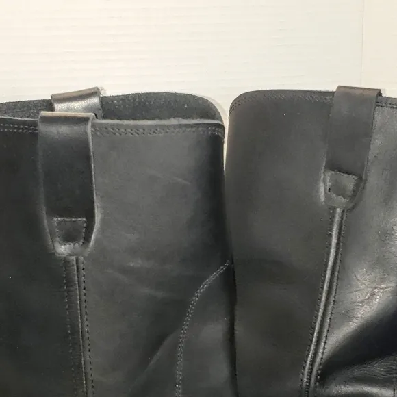 DURANGO Black Leather 11&quot; Harness Motorcycle Boots Men's Size 11.5 D. EUC