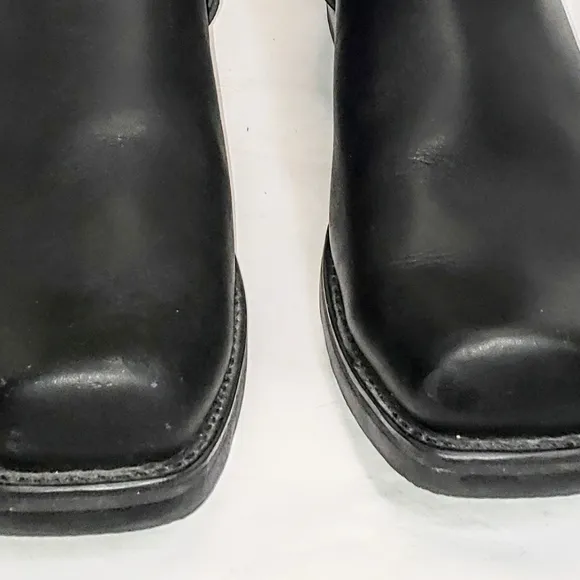 DURANGO Black Leather 11&quot; Harness Motorcycle Boots Men's Size 11.5 D. EUC