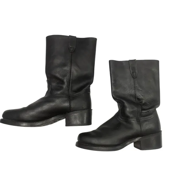Durango Black Leather Motorcycle Man’s Boots Size 9