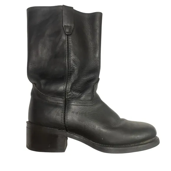 Durango Black Leather Motorcycle Man’s Boots Size 9