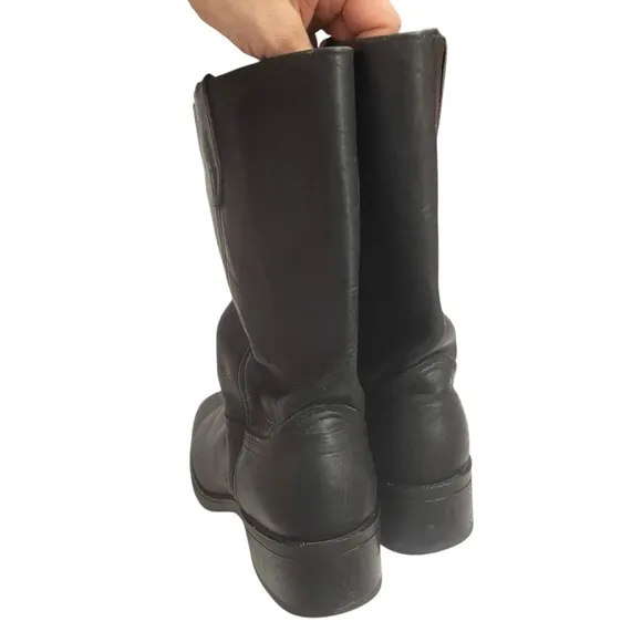 Durango Black Leather Motorcycle Man’s Boots Size 9