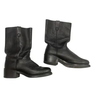 Durango Black Leather Motorcycle Man’s Boots Size 9