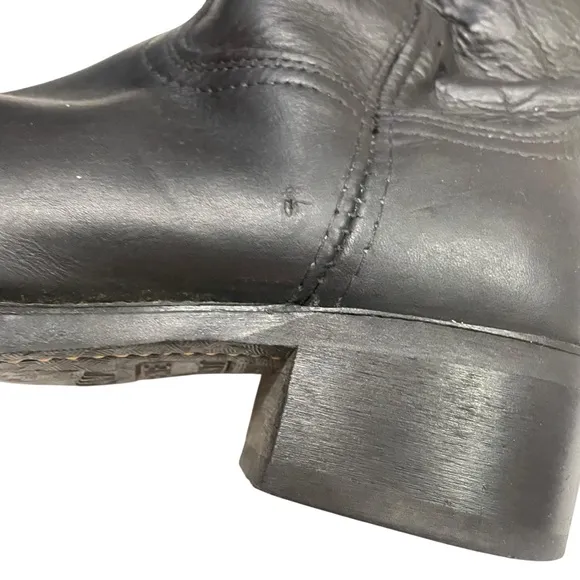 Durango Black Leather Motorcycle Man’s Boots Size 9