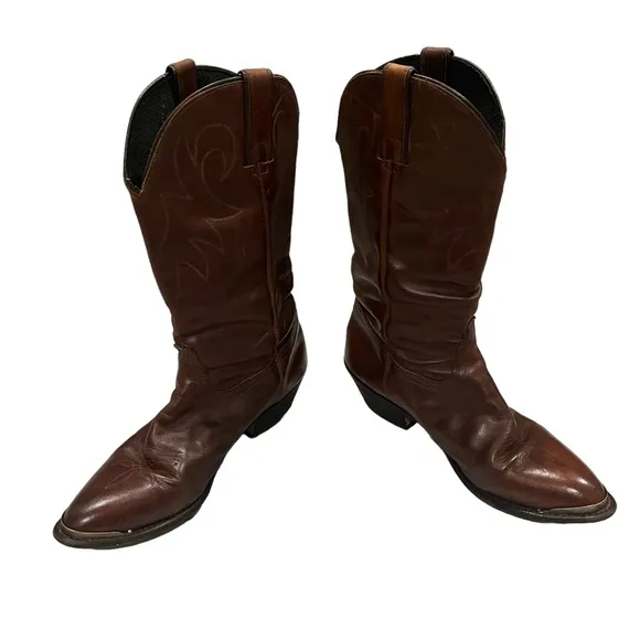Durango Distressed Brown Lesther Slouch Western Boot, Sz 8.5