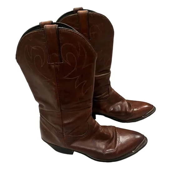 Durango Distressed Brown Lesther Slouch Western Boot, Sz 8.5