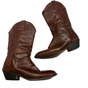 Durango Distressed Brown Lesther Slouch Western Boot, Sz 8.5