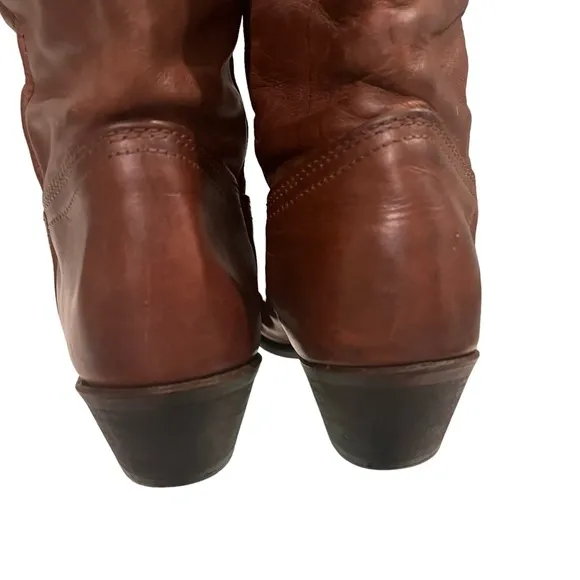 Durango Distressed Brown Lesther Slouch Western Boot, Sz 8.5