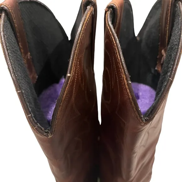 Durango Distressed Brown Lesther Slouch Western Boot, Sz 8.5