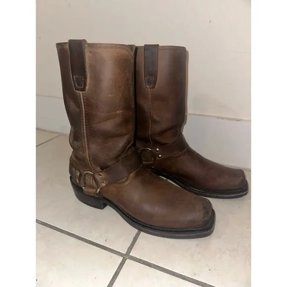 Durango‎ mens motorcycle boots crossroad  brown leather harness size 9.5 DB594
