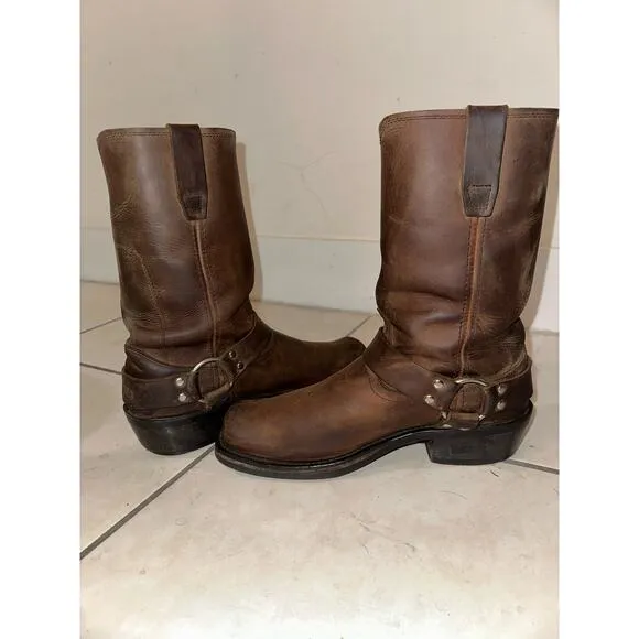 Durango‎ mens motorcycle boots crossroad  brown leather harness size 9.5 DB594