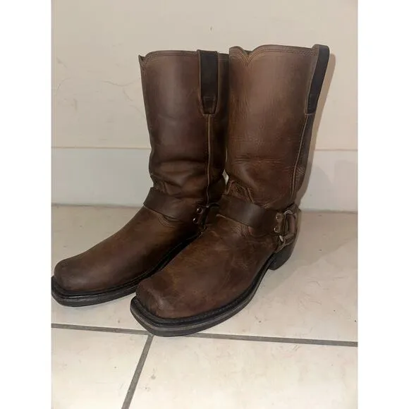 Durango‎ mens motorcycle boots crossroad  brown leather harness size 9.5 DB594