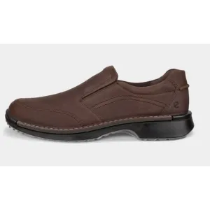 ECCO Fusion Slip-On Shoes 11-11.5 Brown Leather Light Shock Point Loafer Oxford