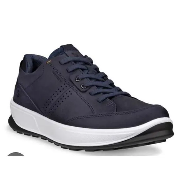 Ecco Men's By Way 2.0 Nubuck Lace-Up Shoe Marine Leather Size 9/9.5 US 43 EU NIB