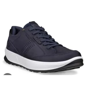 Ecco Men's By Way 2.0 Nubuck Lace-Up Shoe Marine Leather Size 9/9.5 US 43 EU NIB