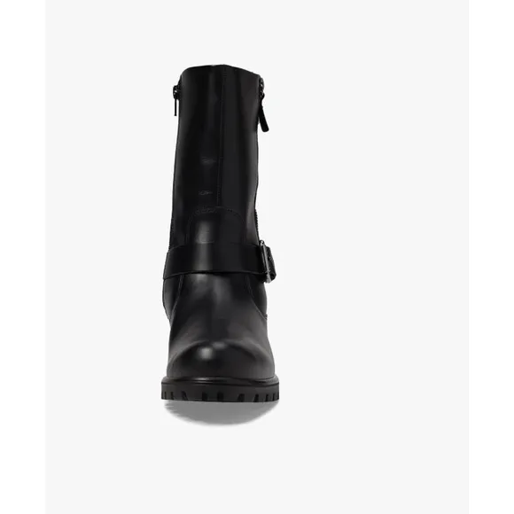 Ecco Modtray Moto Boots 5.5 36 Black NWOT Leather Ankle Booties Biker Grunge 90s