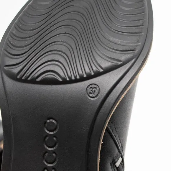 ECCO Sartorelle Shape 35 Ankle Boots Womens SIZE 37 Black Leather Ankle Boots