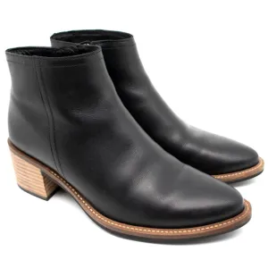 ECCO Sartorelle Shape 35 Ankle Boots Womens SIZE 37 Black Leather Ankle Boots