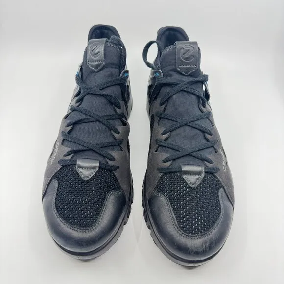 Ecco Shoes Men 9 Black Multi-Vent Gore-Tex Waterproof Hiking Low Top Waterproof