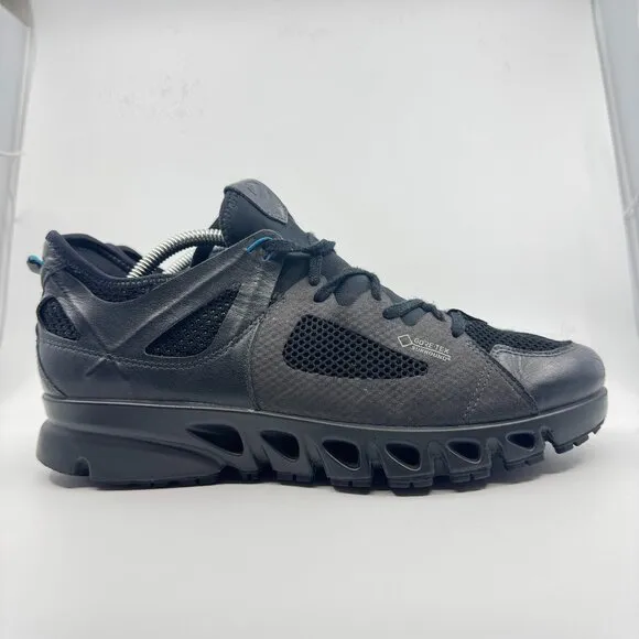 Ecco Shoes Men 9 Black Multi-Vent Gore-Tex Waterproof Hiking Low Top Waterproof