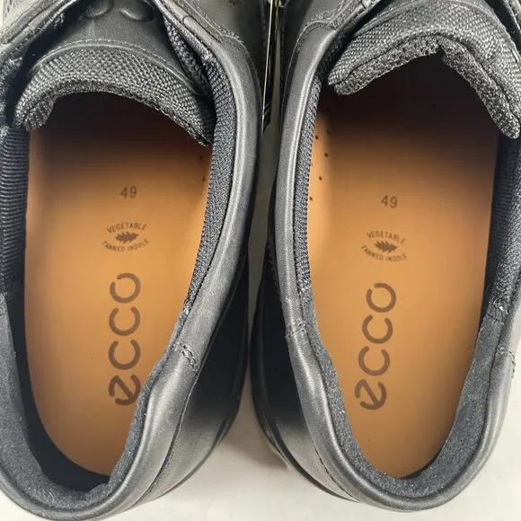 ECCO Track 25 Low Men EU 49 US 15 Gore-TEX Black Leather Waterproof Hiking Shoes